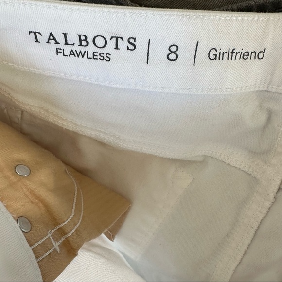 Talbots White Jeans Women's Flawless Girlfriend Size:‎ 8 - Picture 4 of 9